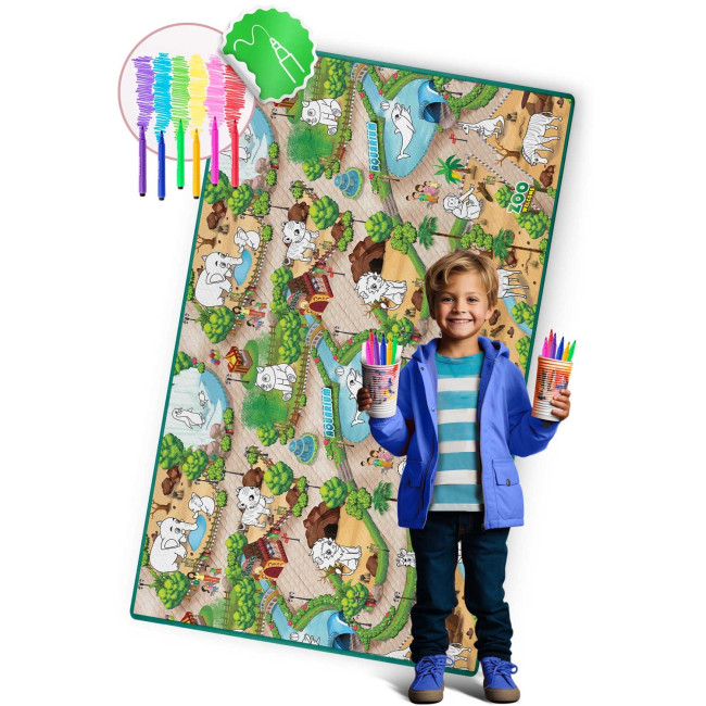 Килимок для розфарбовування 200 x 120 x 0,3 см Ricokids