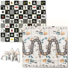 Килимок розкладний дитячий 200 x 150 x 1 см Nukido NK-340 Потяг-Цифри