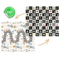 Килимок розкладний дитячий 200 x 150 x 1 см Nukido NK-340 Потяг-Цифри