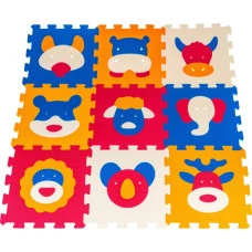 Килимок з 9 Пазлами Тварин для дітей 10м+