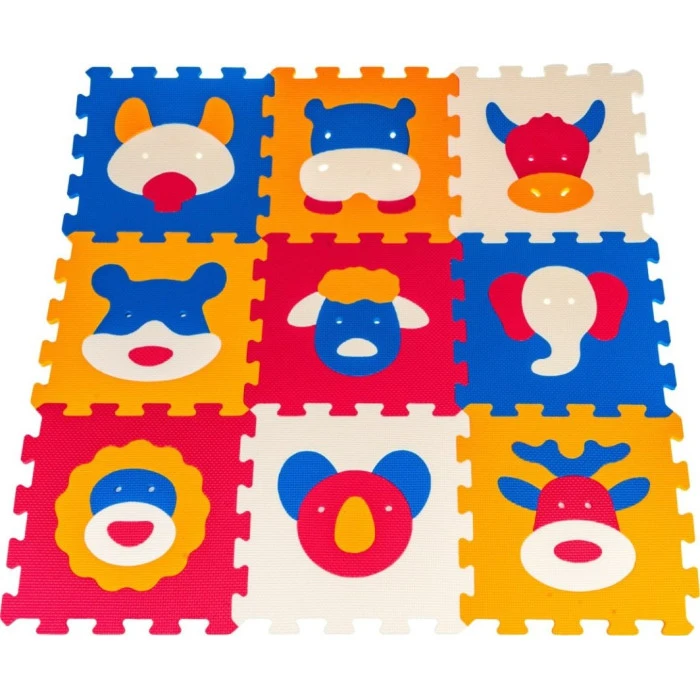 Килимок з 9 Пазлами Тварин для дітей 10м+