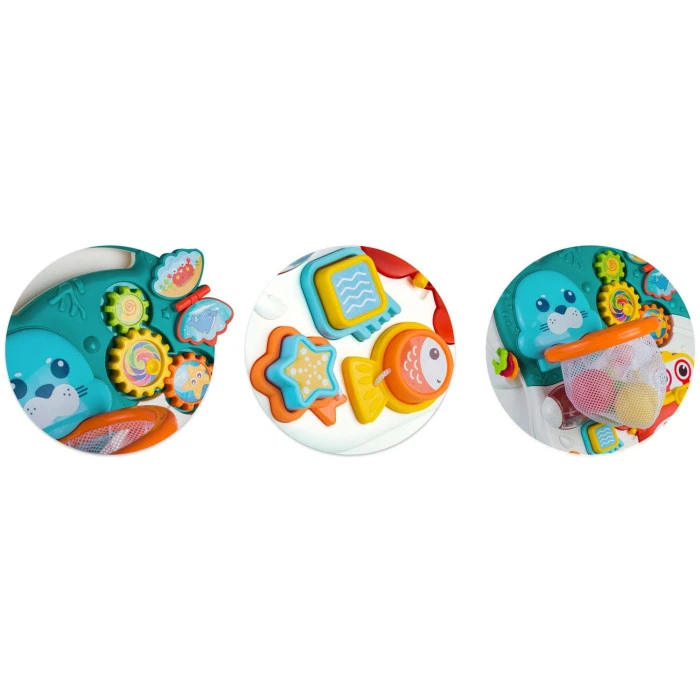 Каталка 3-в-1 интерактивная Ricokids бело-голубая