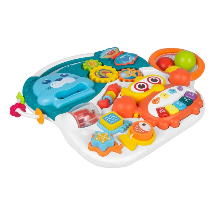 Каталка 3-в-1 интерактивная Ricokids бело-голубая