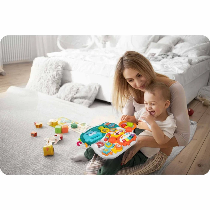 Каталка 3-в-1 интерактивная Ricokids бело-голубая