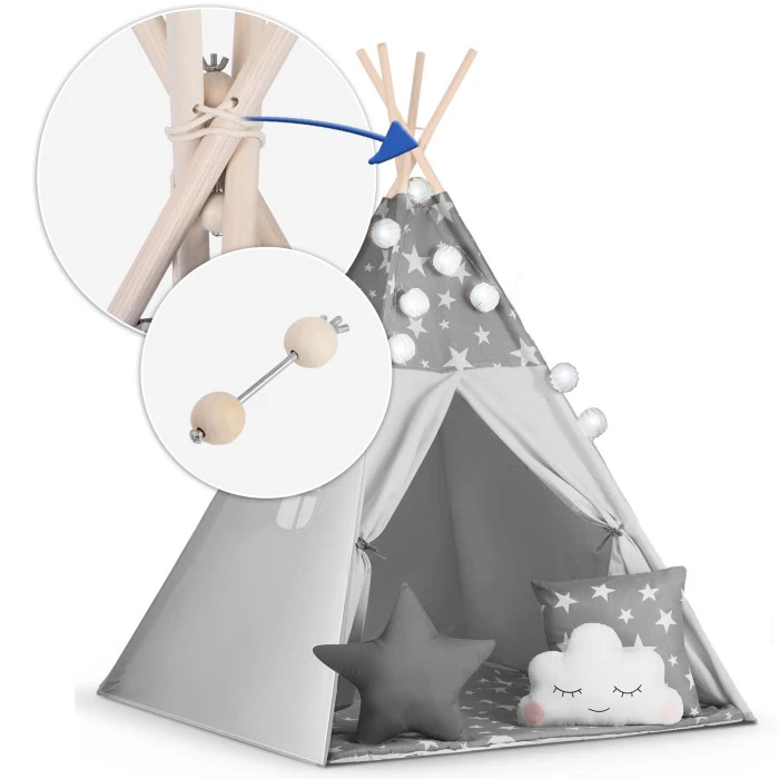 Вигвам детский с гирляндой и фонариками Nukido