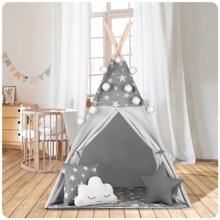 Вигвам детский с гирляндой и фонариками Nukido