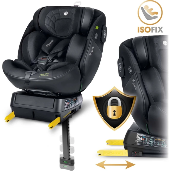 Автокрісло Nukido Aero Line ISOFIX 0-36 кг, чорне