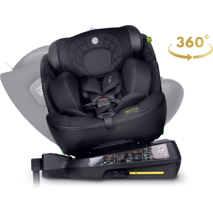 Автокрісло Nukido Aero Line ISOFIX 0-36 кг, чорне