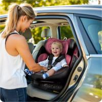 Автокресло Nukido Prestige Line ISOFIX 0-36 кг, черно-розовое.