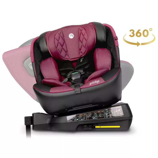 Автокресло Nukido Prestige Line ISOFIX 0-36 кг, черно-розовое.