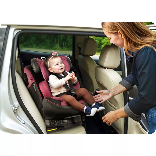 Автокресло Nukido Prestige Line ISOFIX 0-36 кг, черно-розовое.