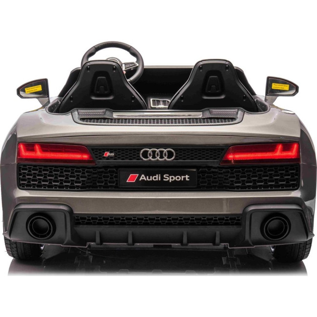 Детская аккумуляторная машинка Audi Spyder R8 LIFT Серая
