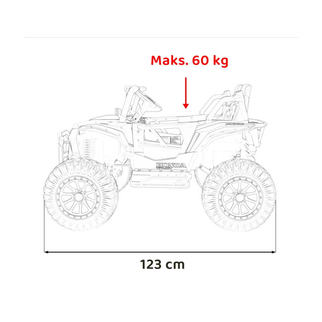 Детский аккумуляторный внедорожник HONDA 4x4 Зеленый