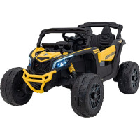 Дитячий акумуляторний квадроцикл CAN-AM Maverick Жовтий