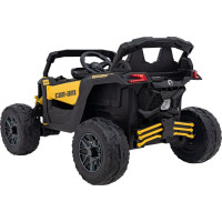 Дитячий акумуляторний квадроцикл CAN-AM Maverick Жовтий