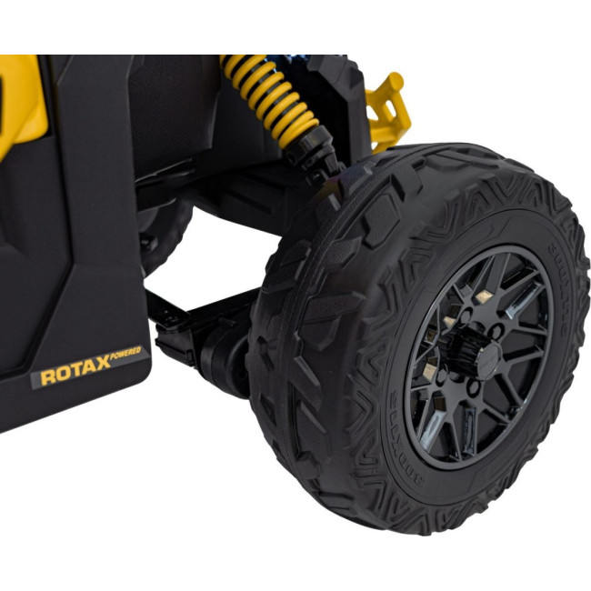 Детский аккумуляторный квадроцикл CAN-AM Maverick Желтый