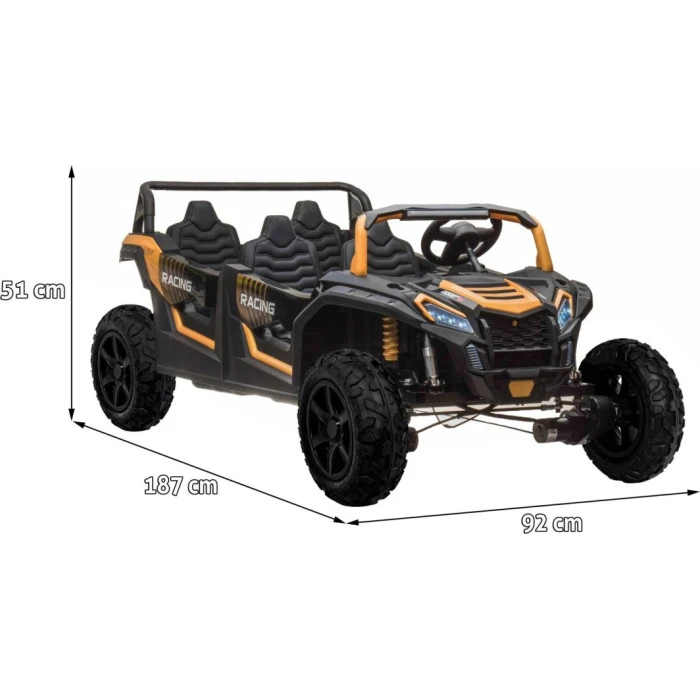 Детская аккумуляторная машинка Багги ATV RACING UTV2000 с литий-ионным аккумулятором, оранжевая