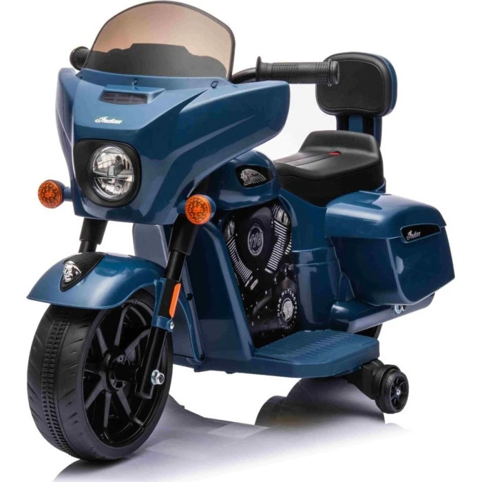 Детский аккумуляторный мотоцикл Chopper INDIAN Синий