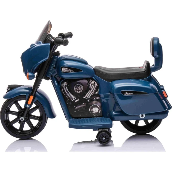 Детский аккумуляторный мотоцикл Chopper INDIAN Синий