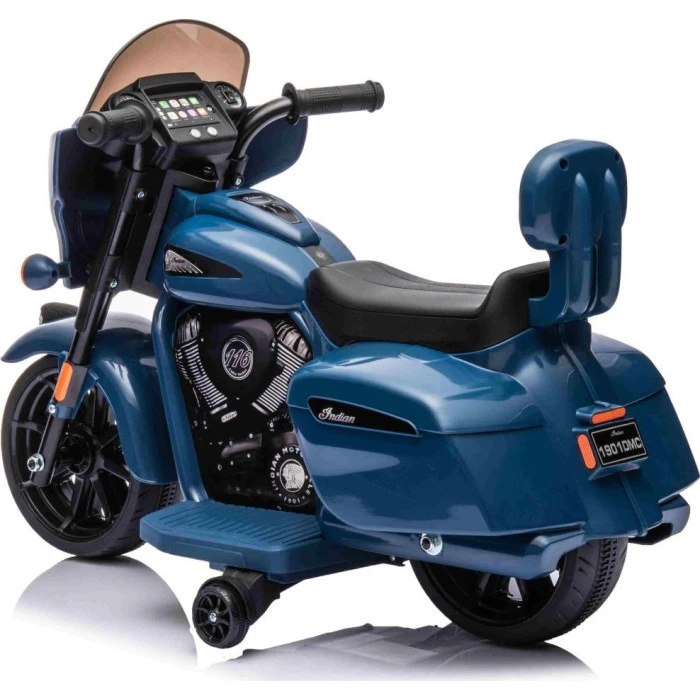 Детский аккумуляторный мотоцикл Chopper INDIAN Синий