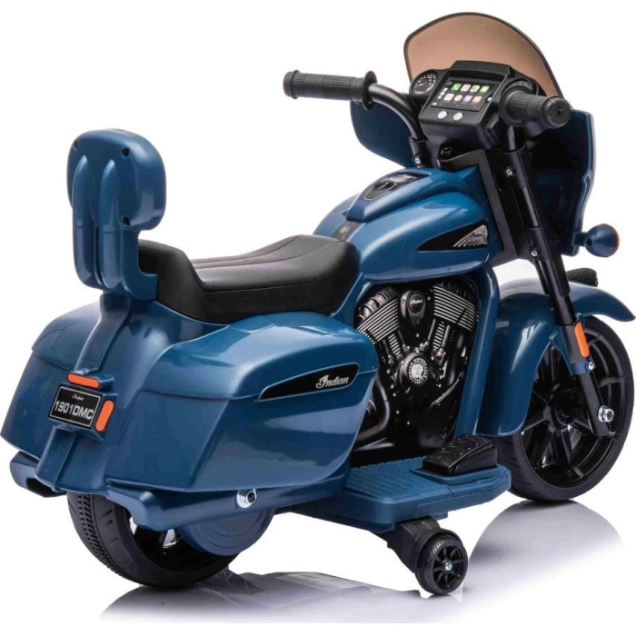 Детский аккумуляторный мотоцикл Chopper INDIAN Синий
