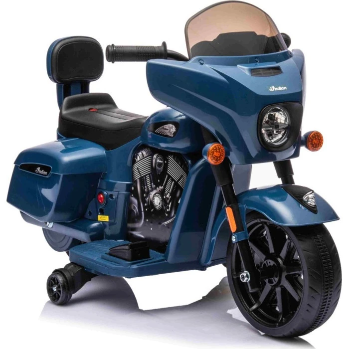 Детский аккумуляторный мотоцикл Chopper INDIAN Синий