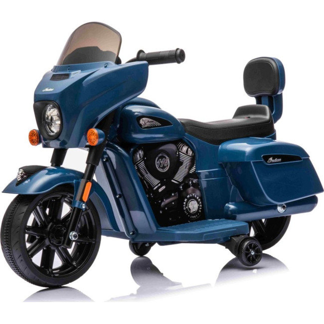 Детский аккумуляторный мотоцикл Chopper INDIAN Синий