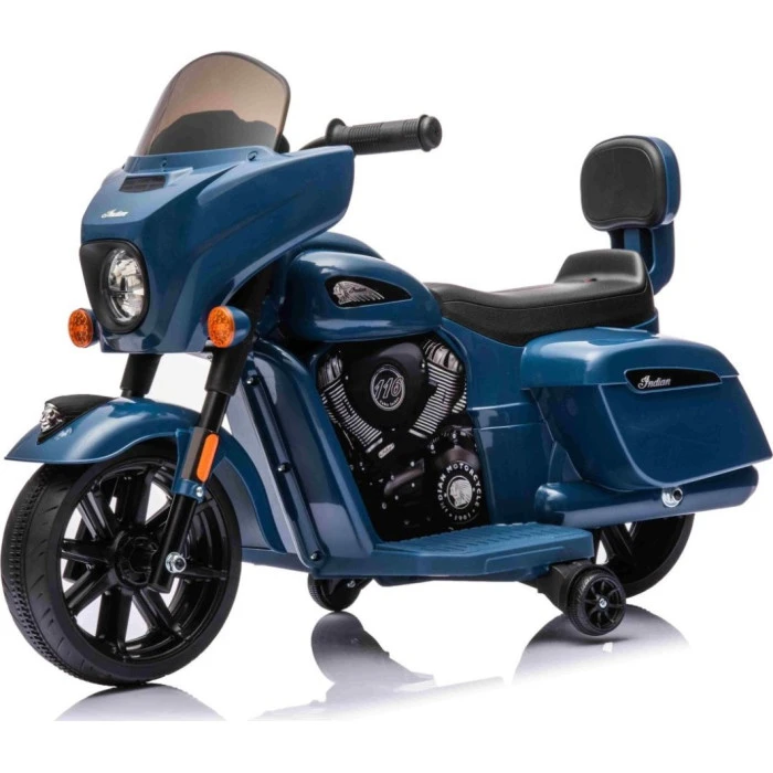 Детский аккумуляторный мотоцикл Chopper INDIAN Синий