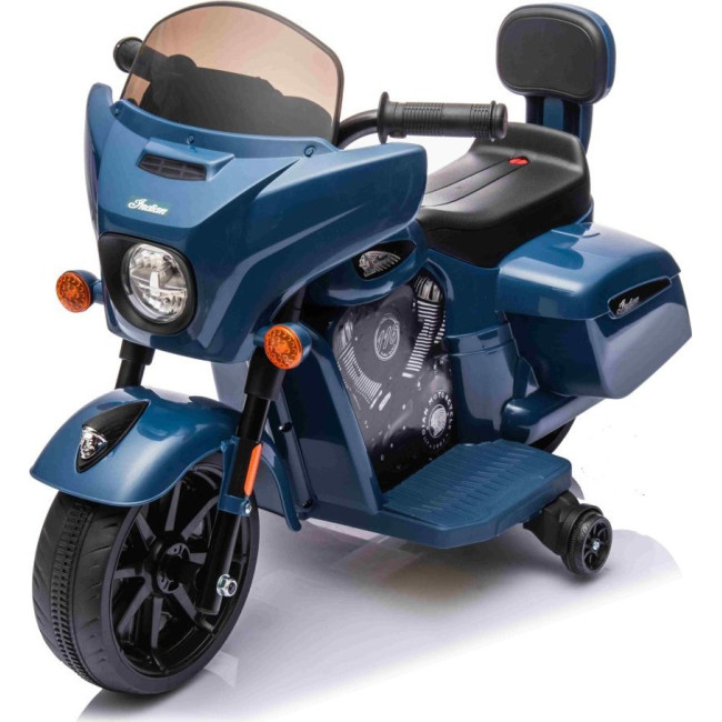 Детский аккумуляторный мотоцикл Chopper INDIAN Синий