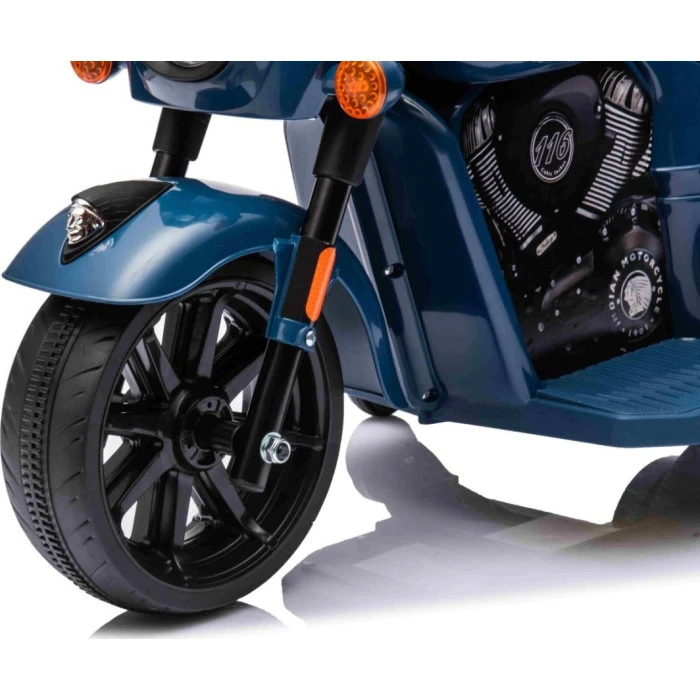 Детский аккумуляторный мотоцикл Chopper INDIAN Синий