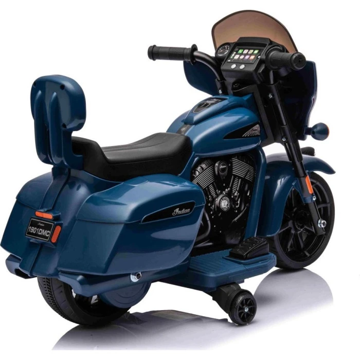 Детский аккумуляторный мотоцикл Chopper INDIAN Синий