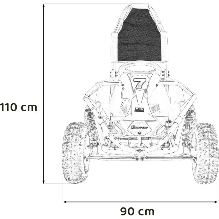 Детский аккумуляторный картинг Gokart MUD MONSTER Оранжевый
