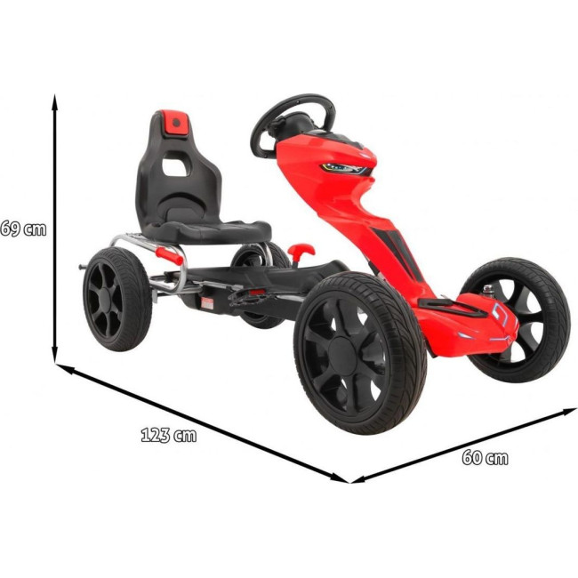 Детский педальный картинг Grand Ride 3+ Красный