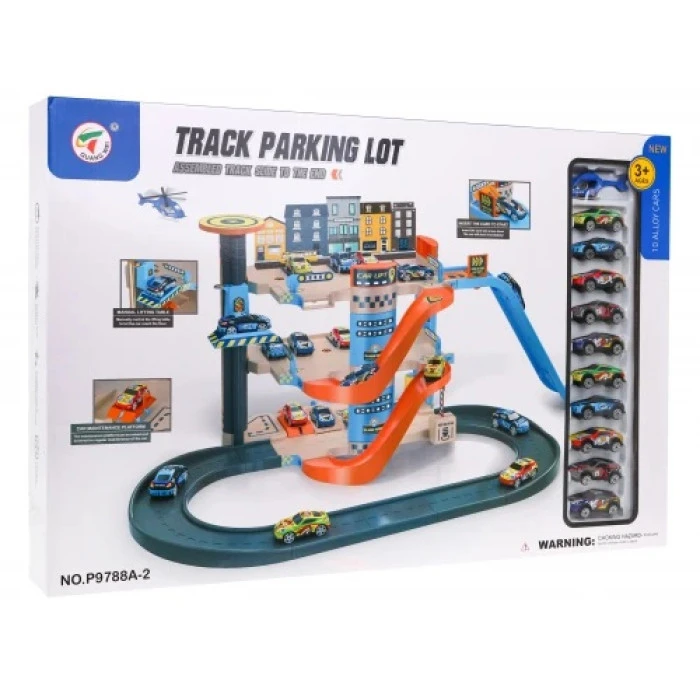 Детская гоночная трасса с паркингом и лифтом 3+ ZPG.P9788A-2