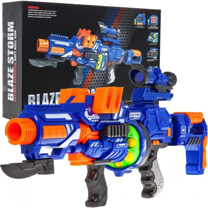 Винтовка подростковая 14+ Blaze Storm 12 пенопластовых шаров + прицел + штык
