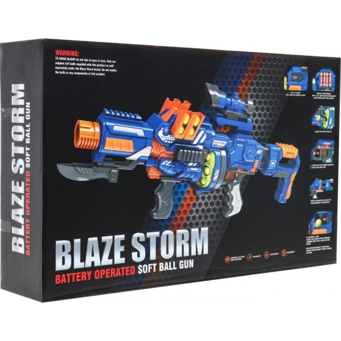 Винтовка подростковая 14+ Blaze Storm 12 пенопластовых шаров + прицел + штык