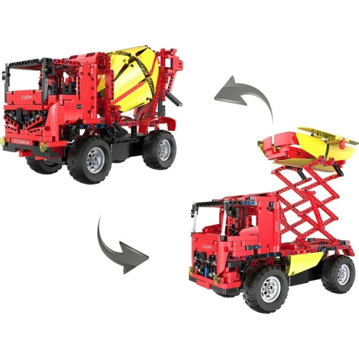 Бетоносмеситель + подъемник 2в1 на дистанционном управлении для детей 6+ Технические блоки CaDA 814 эл