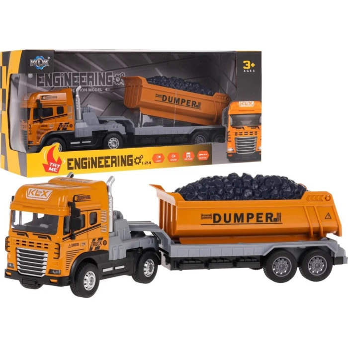 Будівельний самоскид зі світловою та звуковою функцією ZAU.KLX800-242