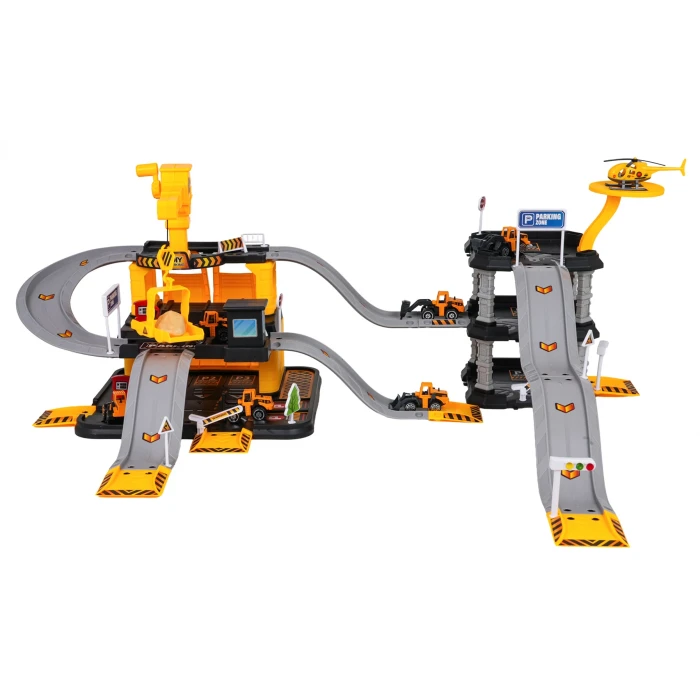 Дитячий іграшковий паркінг Ramiz 666-14 Будівельний майданчик з технікою