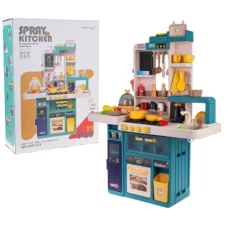 Детская кухня со светом и звуком 78 шт. Синий