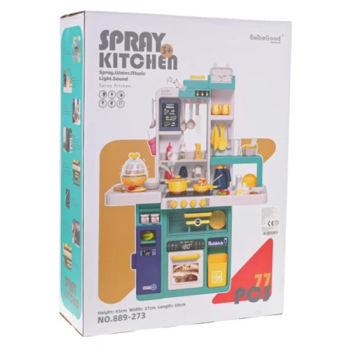 Детская кухня со светом и звуком 78 шт. Синий