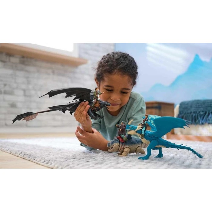 Фигурки Spin Master Дракон Смертельный Верть и всадник Астрид, "Как обуздать дракона"