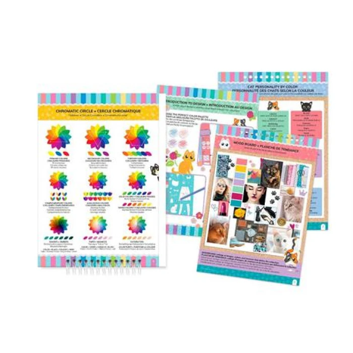 Блокнот с трафаретами Make it Real для модных коллекций Милая кошечка (MR3204)