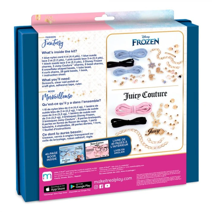 Набор для создания шарм-браслетов Make it Real Ледяное сердце Disney and Juicy Couture