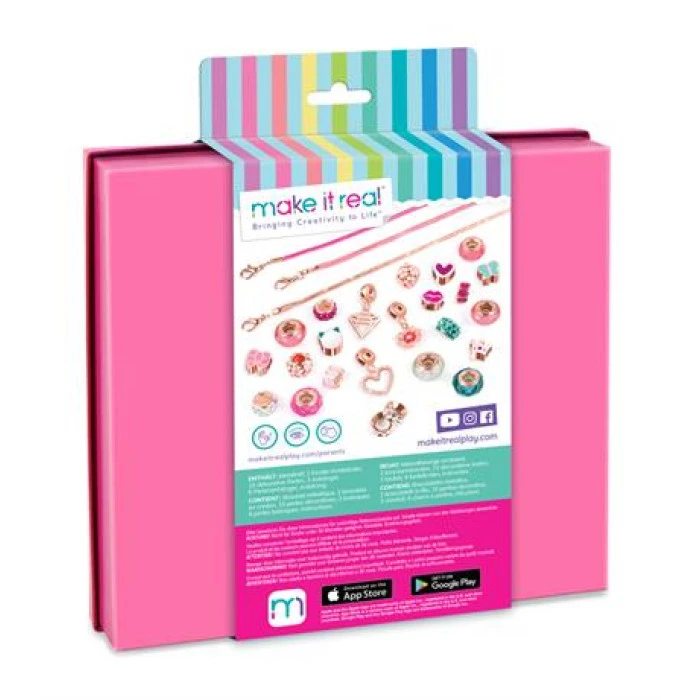Набор для создания украшений Make it Real Браслеты Розовое сияние 27 эл. (MR1722)
