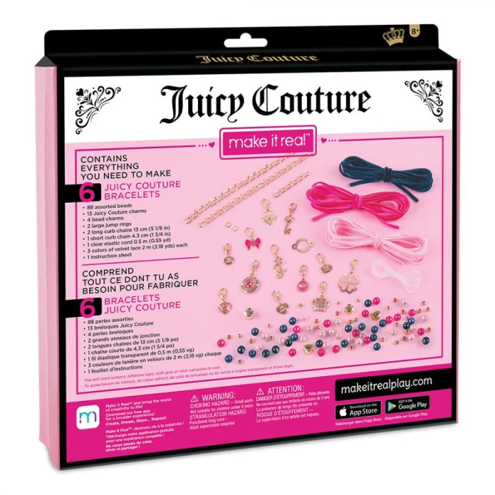 Набор для создания браслетов Make it Real Украшенные бархатами и жемчугом Juicy Couture