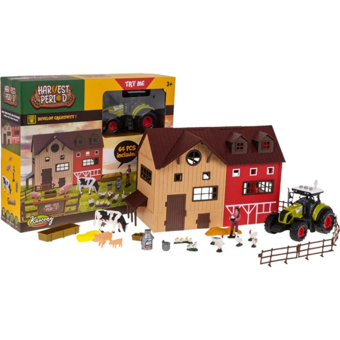 Детский набор Ферма с трактором и аксессуарами 64эл. Ramiz ZPG.550-5K