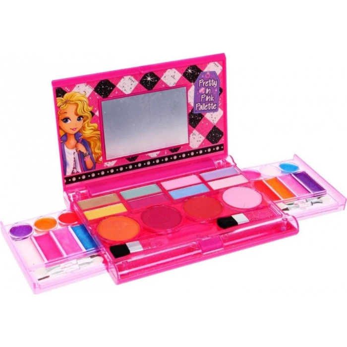 Детский набор косметики Красочный макияж 5+ Розовая палитра + аксессуары