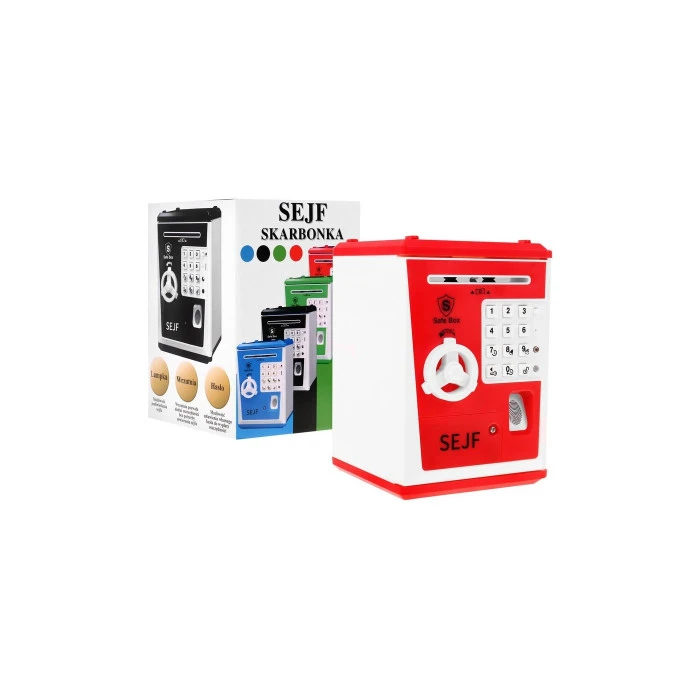 Детская копилка сейф для детей 3+ Красная