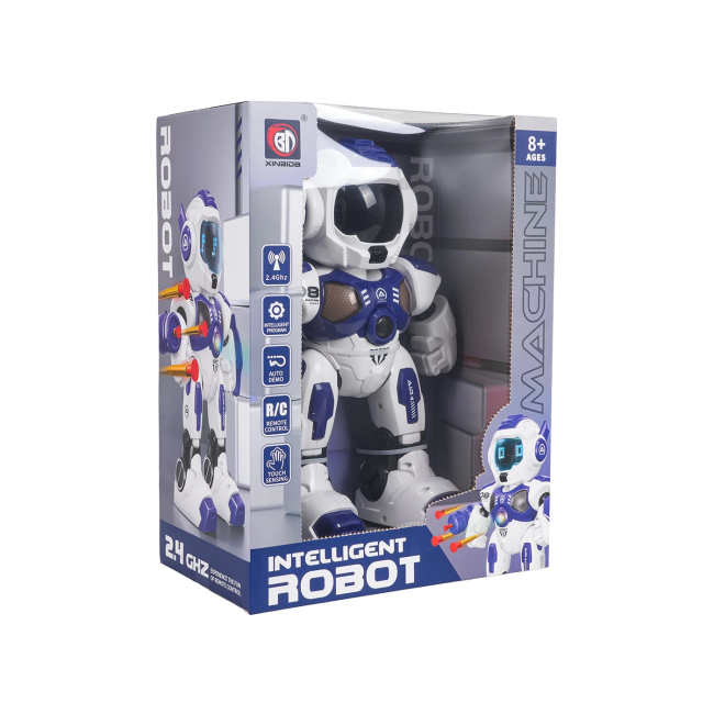 Дитячий багатофункціональний робот Ramiz A08 на дистанційному керуванні + функція стрільби